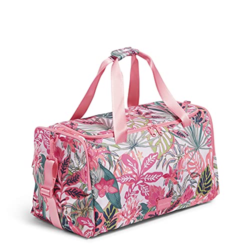 Vera Bradley Women's Recycled Lighten Up Reactive Travel Duffle Bag, Rain Forest Canopy Coral, One Size