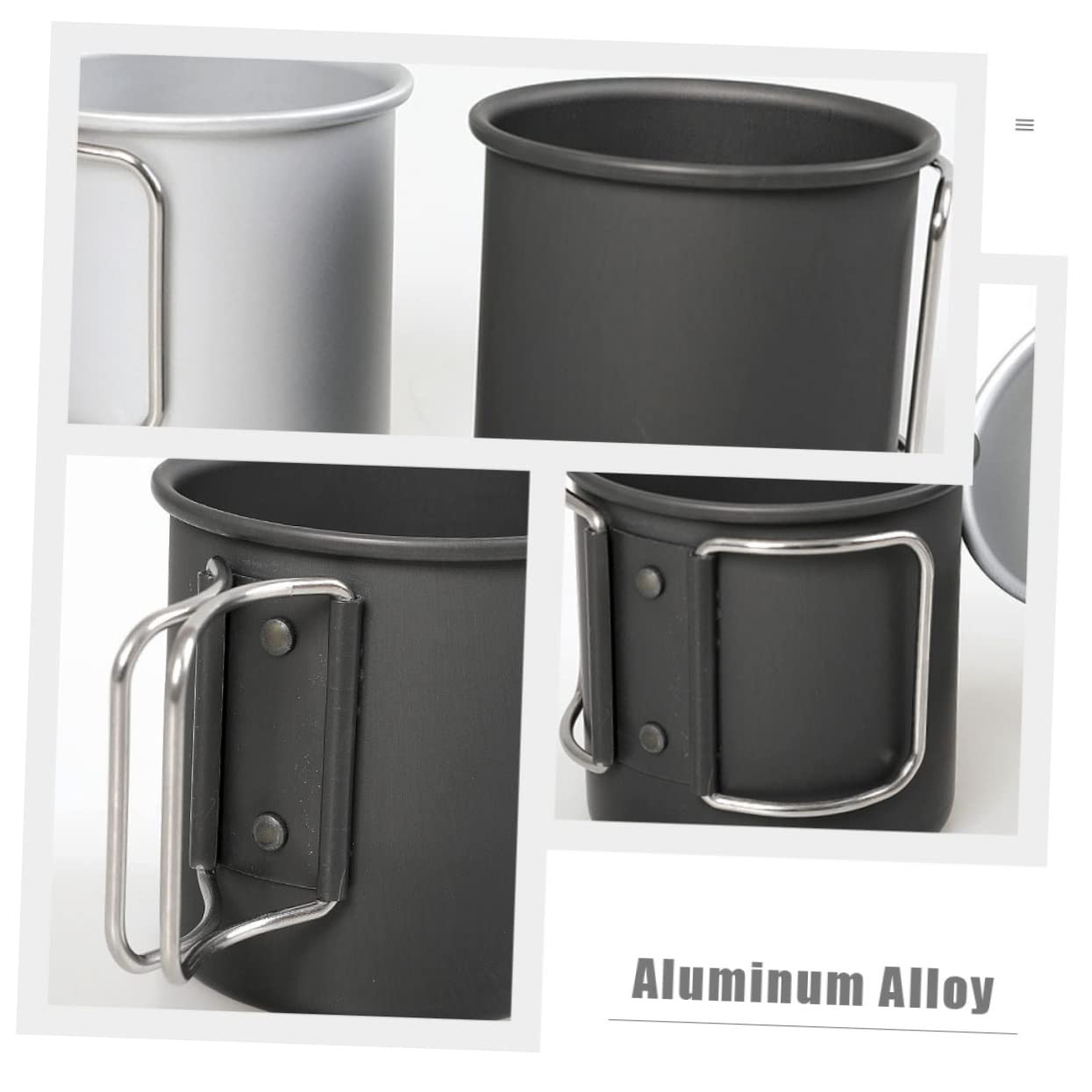 4 Stücke Camping Becher Tragbare Wasser Tasse Für Outdoor Aluminium Legierung Tasse Wandern Praktische Wasser Flasche