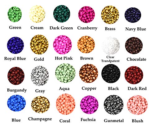 Mandala Crafts Glass Seed Beads For Jewelry Making - 9000 8/0 Seed Beads Small Beads Kit For Tiny Beads Jewelry Bracelet - 3Mm Rainbow Seed Beads 8/0 Mini Pony Beads For Necklace #TOP1