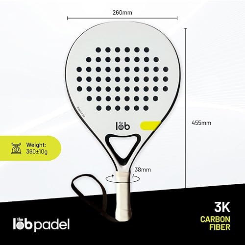 Miniatura 9 de Pala de pádel de fibra de carbono 3K de forma redonda para hombres y mujeres - Potencia y control de precisión, durabilidad, personalizable