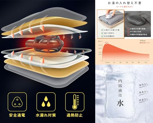 エネタンポ 電気式 蓄熱型 ゆたんぽ チャコールサムネイル4