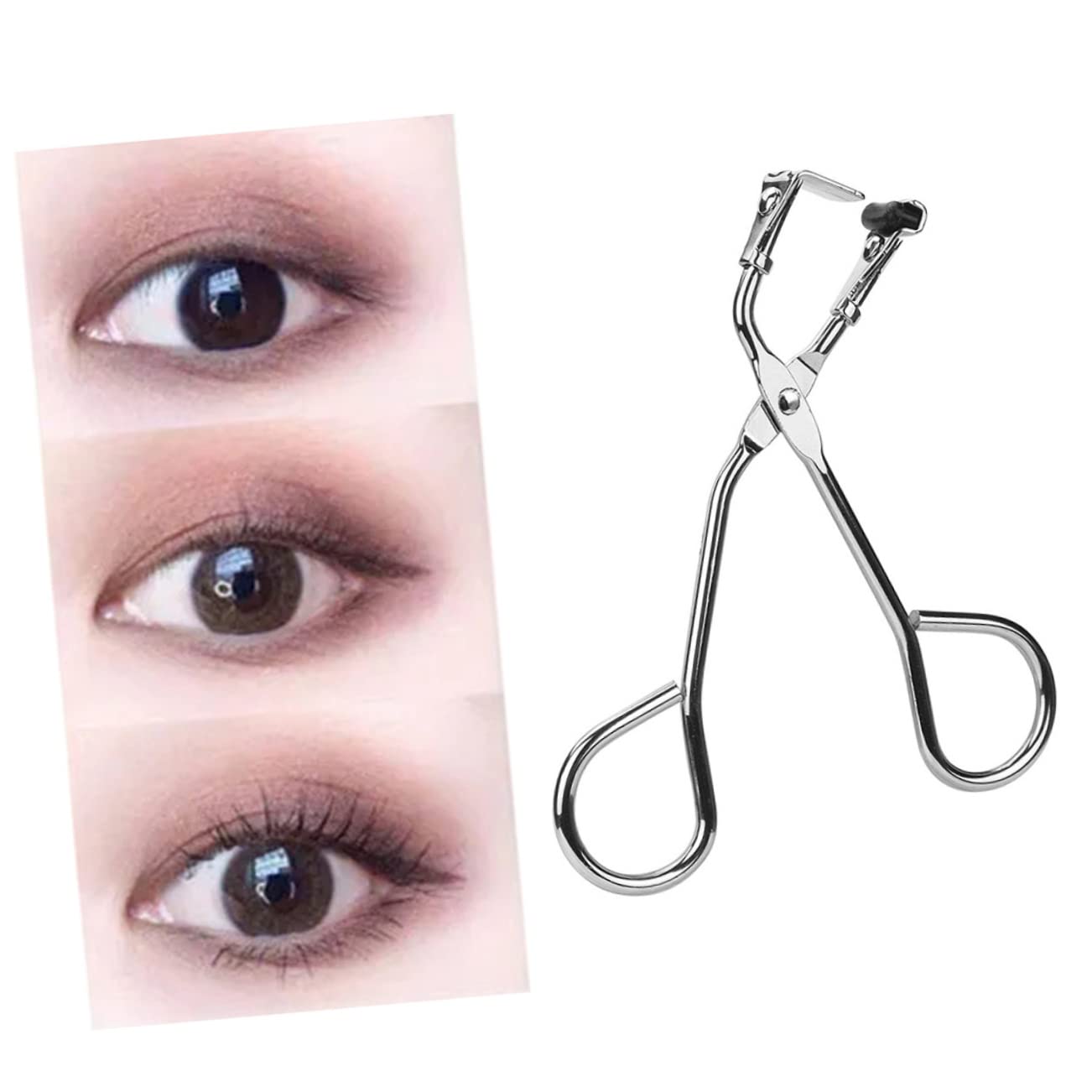 Wimpernzange Geeignet für Verschiedene Augenformen Gebogene Form aus Edelstahl Silber Leicht und Tragbar für Kleine und Kleiner Wimpern Beim Make Up