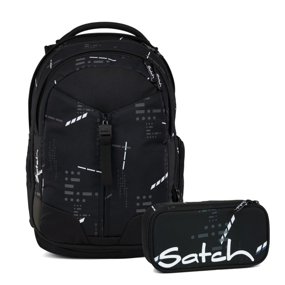 Satch Match Schulrucksack Set 2tlg. inkl. Schlamperbox (Ninja Matrix)