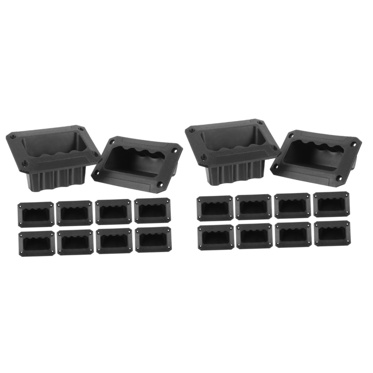 HOMSFOU 2sets Sturdy Plastic Audio Speaker Handle Side Handle Replacement Quick Installation 10pcs*2
