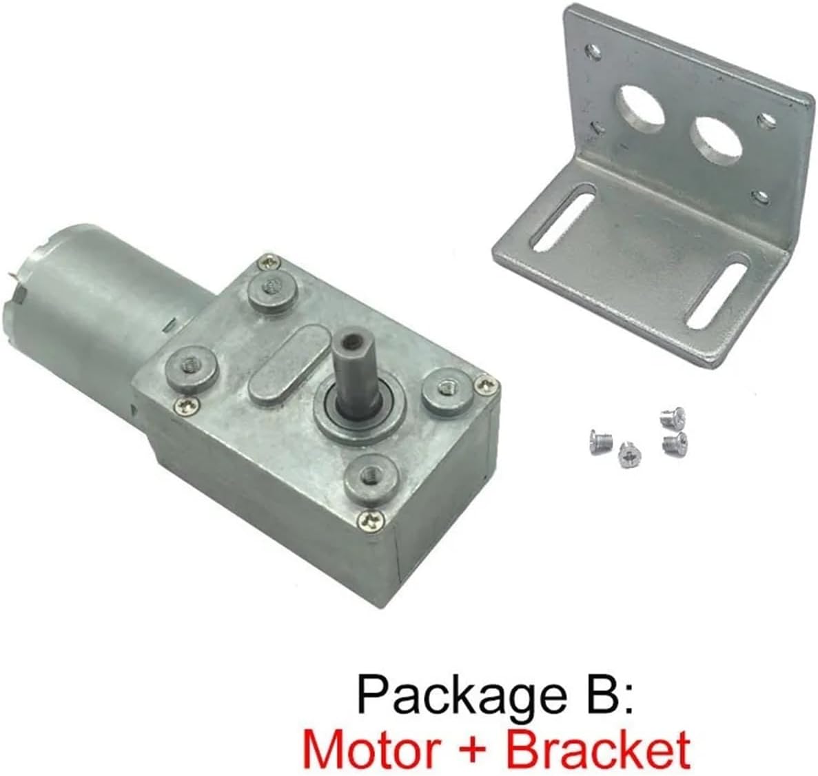 Turbo Geared Motor 12V 24V Mini Gearbox Worm Gear DC 12 Volt Engine 370 Self-Locking Positive Inversion Reducer(Package A,14RPM-24V)