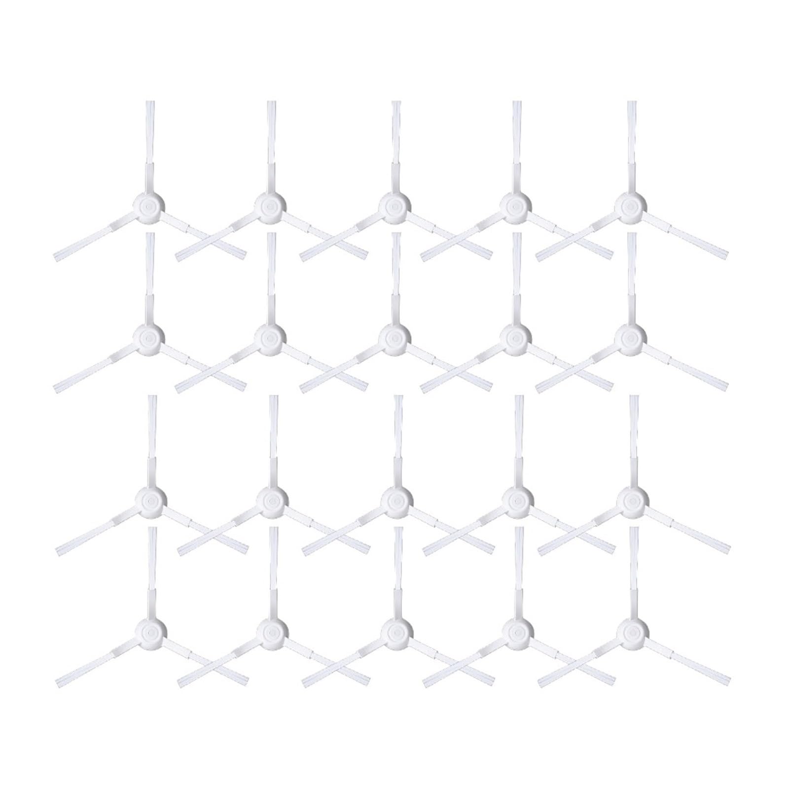 PANDIVNSKDK ,Compatible For Xiaomi, Side Brush 3C Plus S20 D106 E10C E12 E10 B112 C103 Sweeping Robot Vacuum Cleaner Triangle Side Brush Spare Parts(20pcs brush)