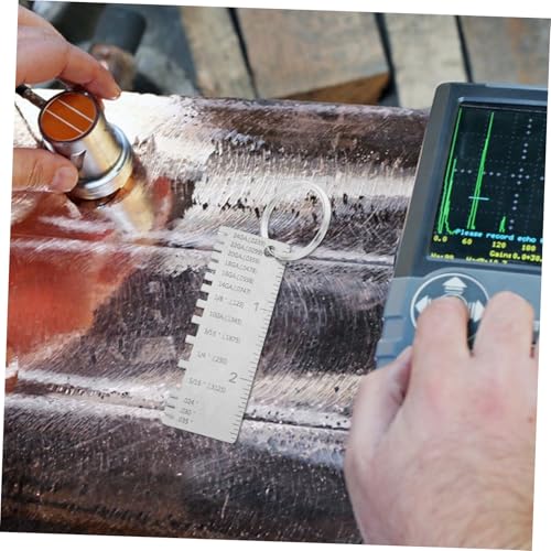 Herramienta de inspección de acero inoxidable Medidor de espesor metálico para mediciones precisas Fácil de usar Medidor de soldadura para profesionales Herramienta versátil de medición de cables miniatura 4