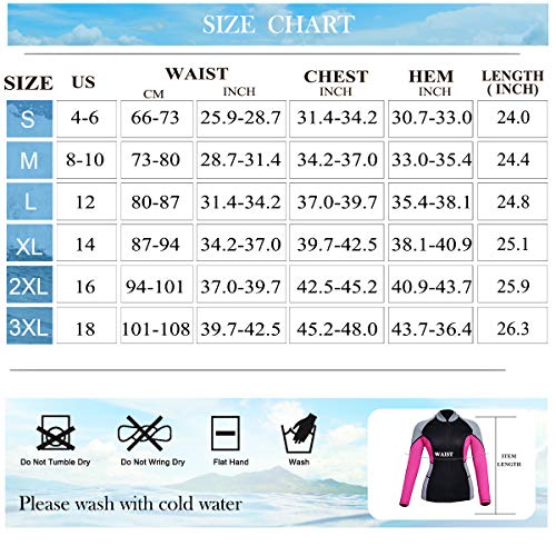 image for CtriLady Wetsuit Top, Women’s Wetsuit Long Sleeve Jacket Neoprene 1.