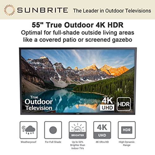SunBrite Veranda 2 Series 55inch Full Shade Outdoor TV 4K Ultra HD