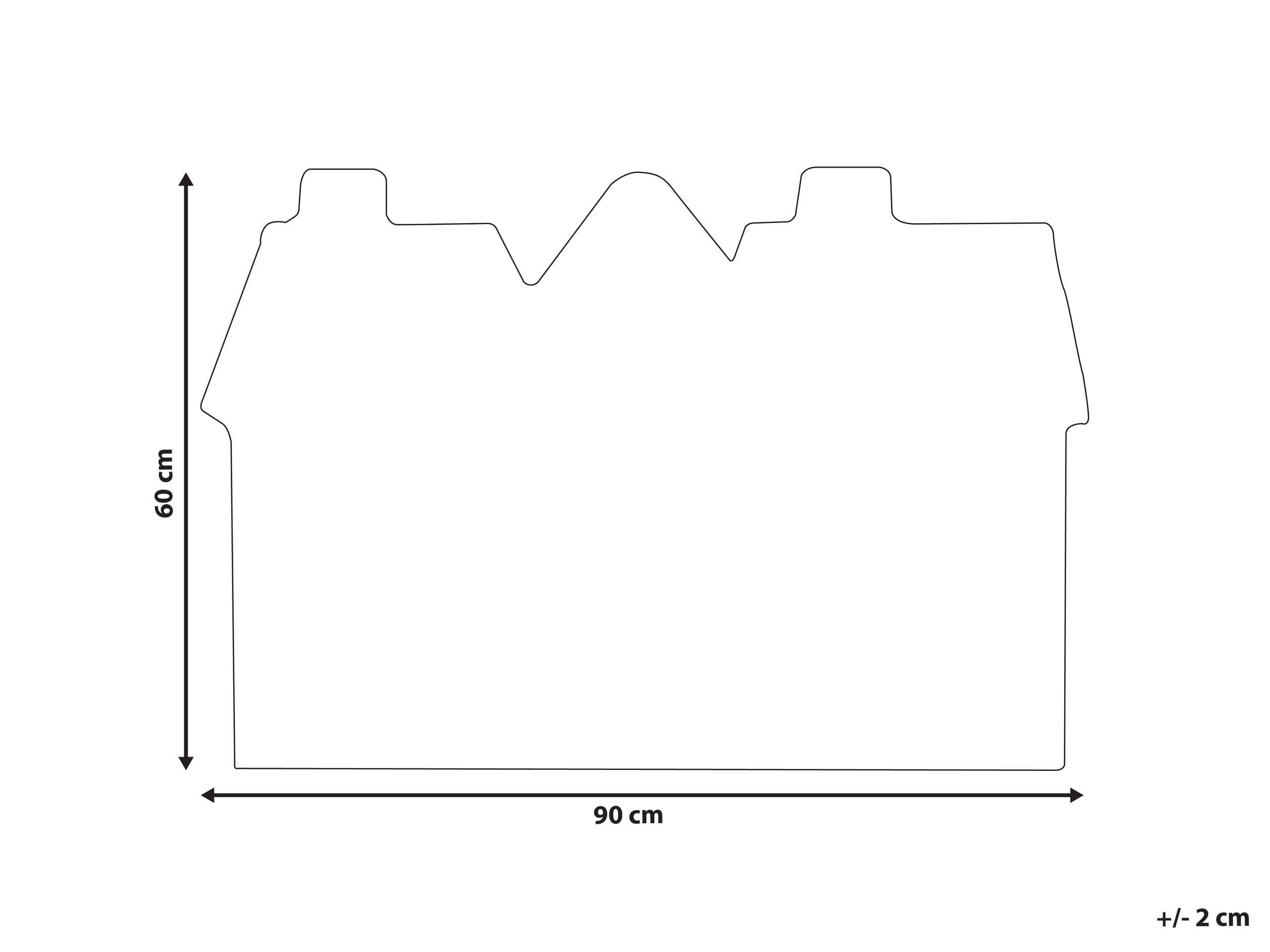 Beliani Paillasson de Bienvenue en Fibre de Coco 60 x 90 cm Motif Maison en Pain d'Épices de Noël Antidérapant Naturel Muhikap