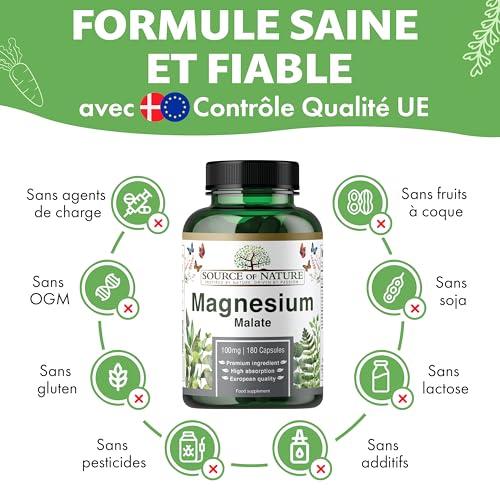 Source of Nature® Malate de Magnésium 645 mg, 180 Gélules – vue 6