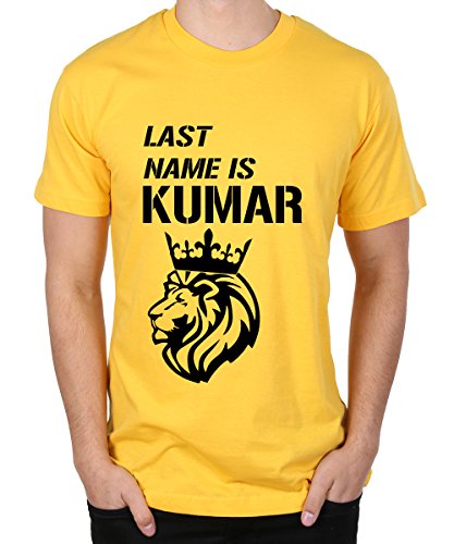 Image of Caseria Men's Cotton Printed T-Shirt -Last Name is Kumar | 100% Cotton | Half Sleeves | Regular Fit | Printed | Round Neck | Graphic T Shirt