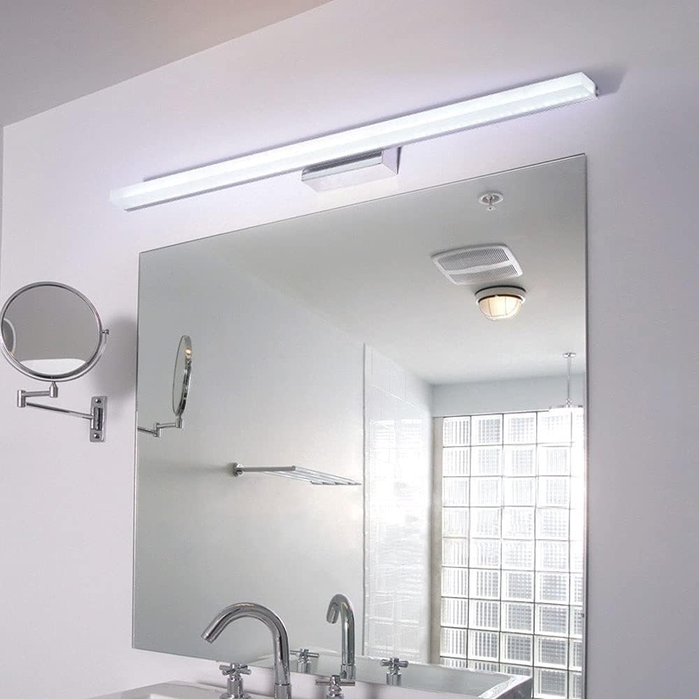 Lampada da Specchio a LED per Bagno Luce bianca 6000K Interno Moderno luce per specchio del bagno LED luci Armadio Applique da Parete IP44 Lampada Specchio trucco Lunghezza,Lungo 80CM