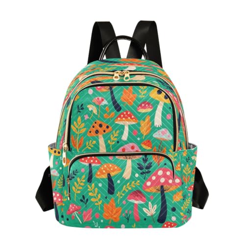 Mochila para trabajo universitario estilo bolso casual con diseño de hongo S
