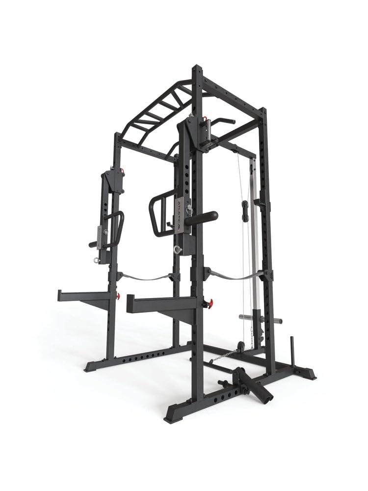 Atletica R5-Boost Power Rack | Squat Rack mit Jammer Arms | in Zwei Höhen verfügbar | Anspruchsvolles Ganzkörpertraining