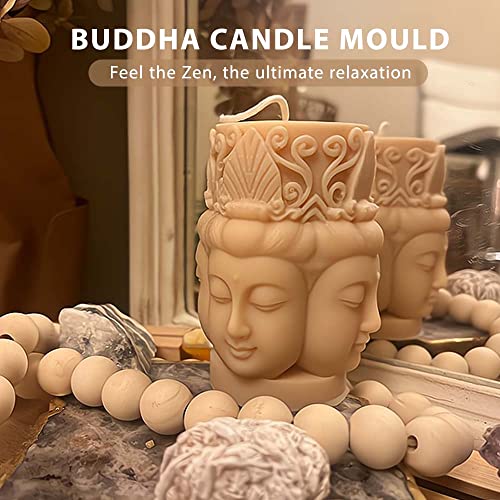 Ginkago Buddhaa Candle Mold Four-Face Buddhaa Design Mould 3D Silicone Mold For Candle Resin Epoxy Gypsum Crafts Diy Making #TOP1
