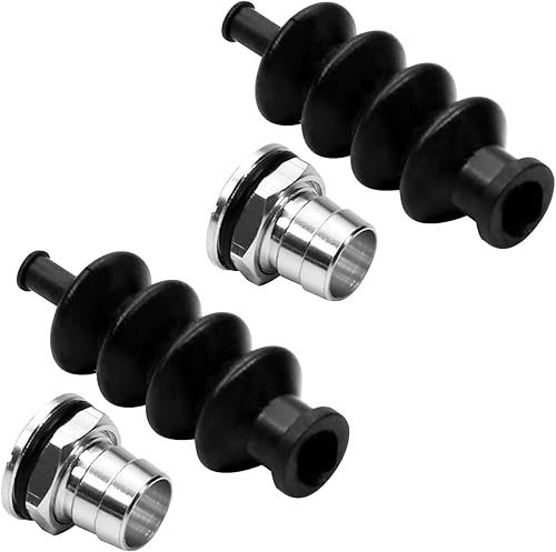 Heyiarbeit 1.654 in RC barco impermeable empuje Rod sello de goma con montaje de aluminio para barco RC 2 unids