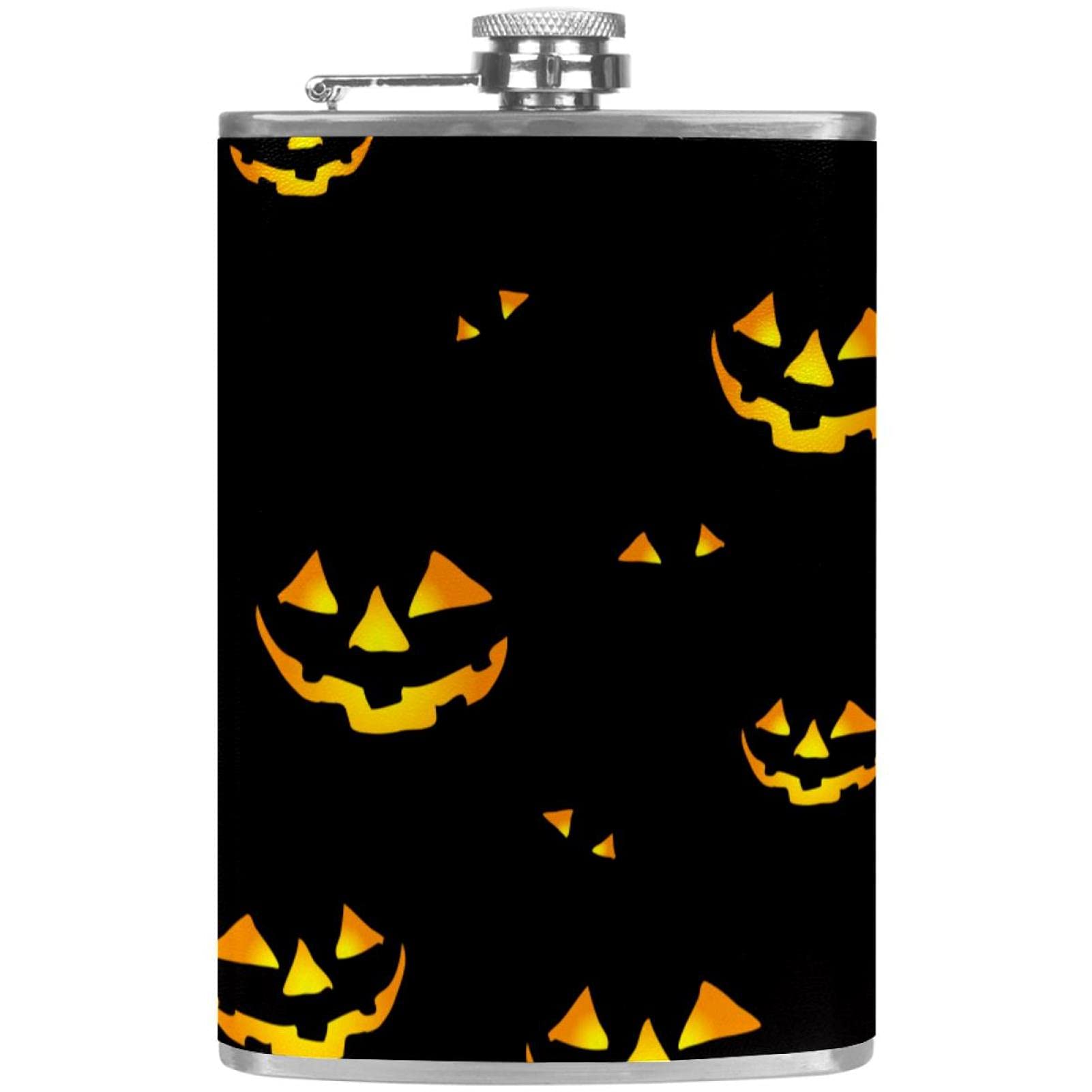 Flasque pour liqueur anti-fuite en acier noir avec entonnoir pour transporter votre whisky