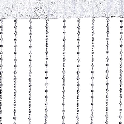 Image of Amazon Brand - Solimo PVC Standard Bead Curtain - (Silver, 1 Piece)