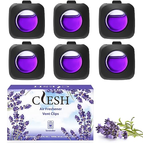 Image of Car Air Fresheners, 6 Pack, Lavender Embrace, Car Fresheners Vent Clips, Long Lasting Air Freshener for Car, Refresher for Men Women