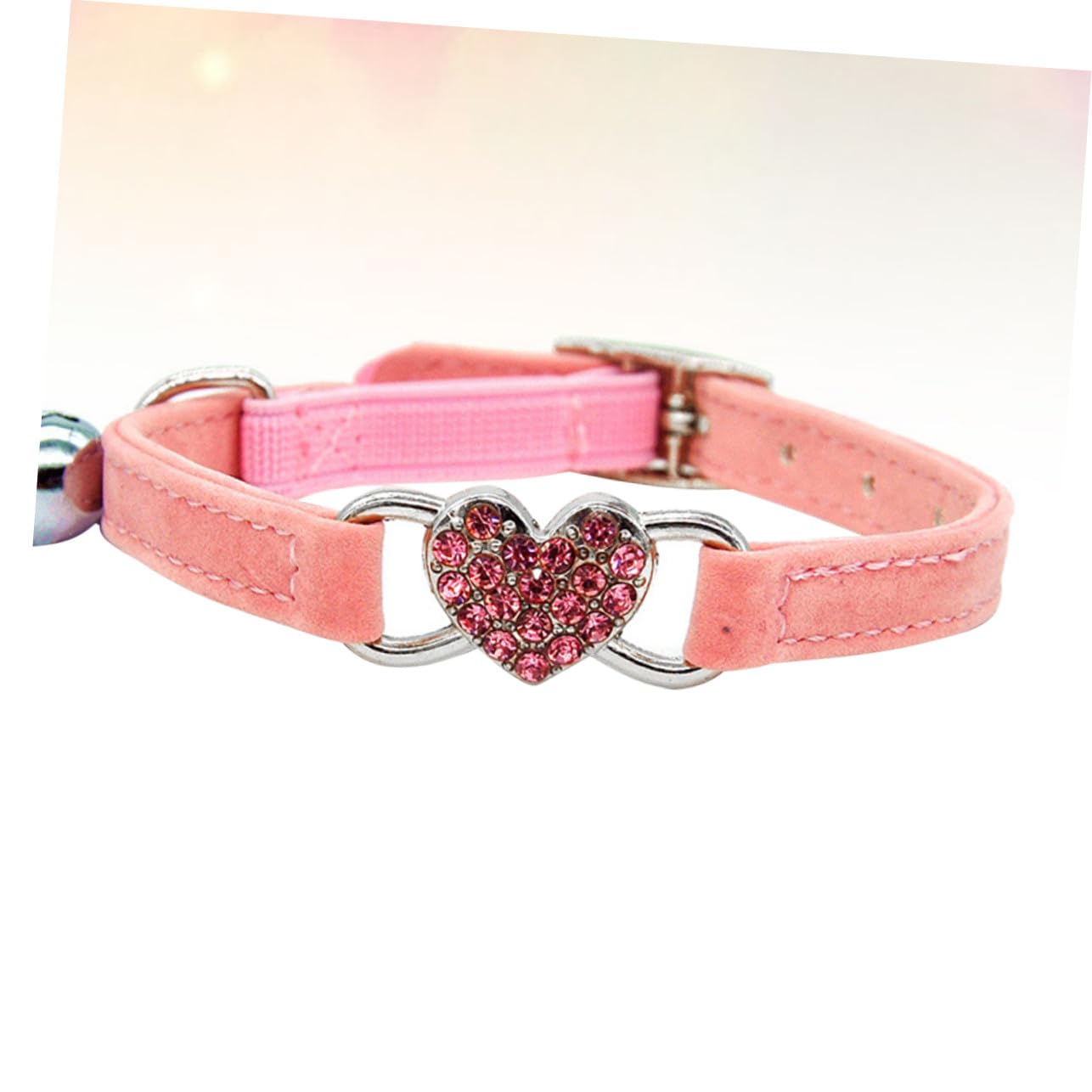 Collier Réglable pour Chat Forme Cœur avec Décoratifs et Clochette Accessoire et Élégant pour et pour Usage Quotidien Intérieur et Extérieur pour Propriétaires Animaux