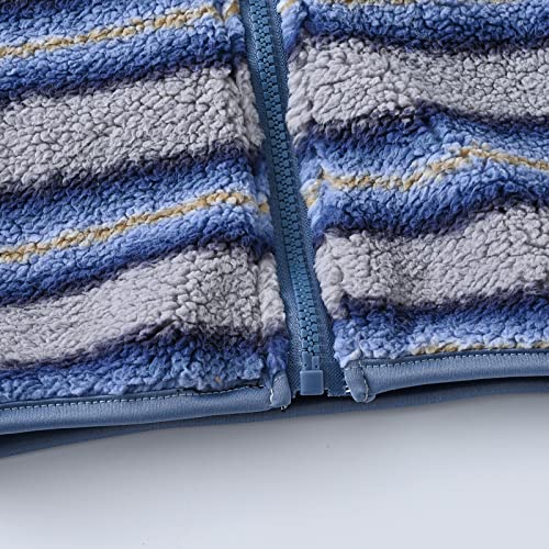 Kids Fleece Sweatshirt Jacket Long Sleeve Thick Warm Jacket Autumn Winter Outerwear (Dark Blue, 2-3 Years)4