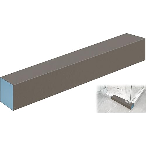 Shower Curb Kit,Waterproof Prefabricated Shower Pan Curb,Trimmable Ready to Tile Shower Curb Threshold for Shower Construction/Bathroom Renovation,Lightweight,Easy Installation,Load Bearing,48"Length