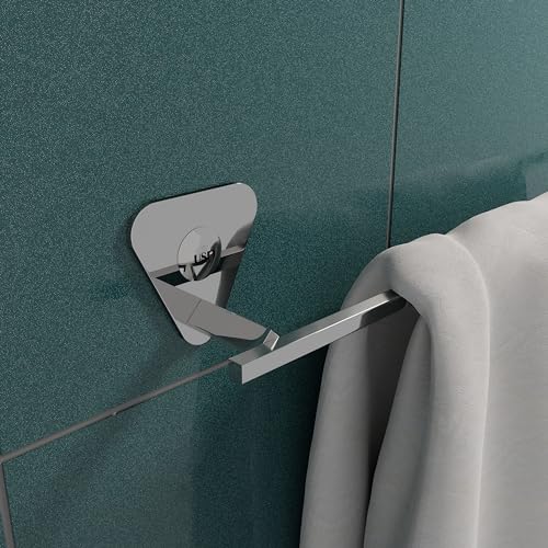 Image of USF Pyramid 24 Inch Towel Rod for Bathroom, Wall Mounted Towel Bar for Washarea, Stainless Steel Holder for Towels and Cloth, Chrome Finish, 3Years Warranty