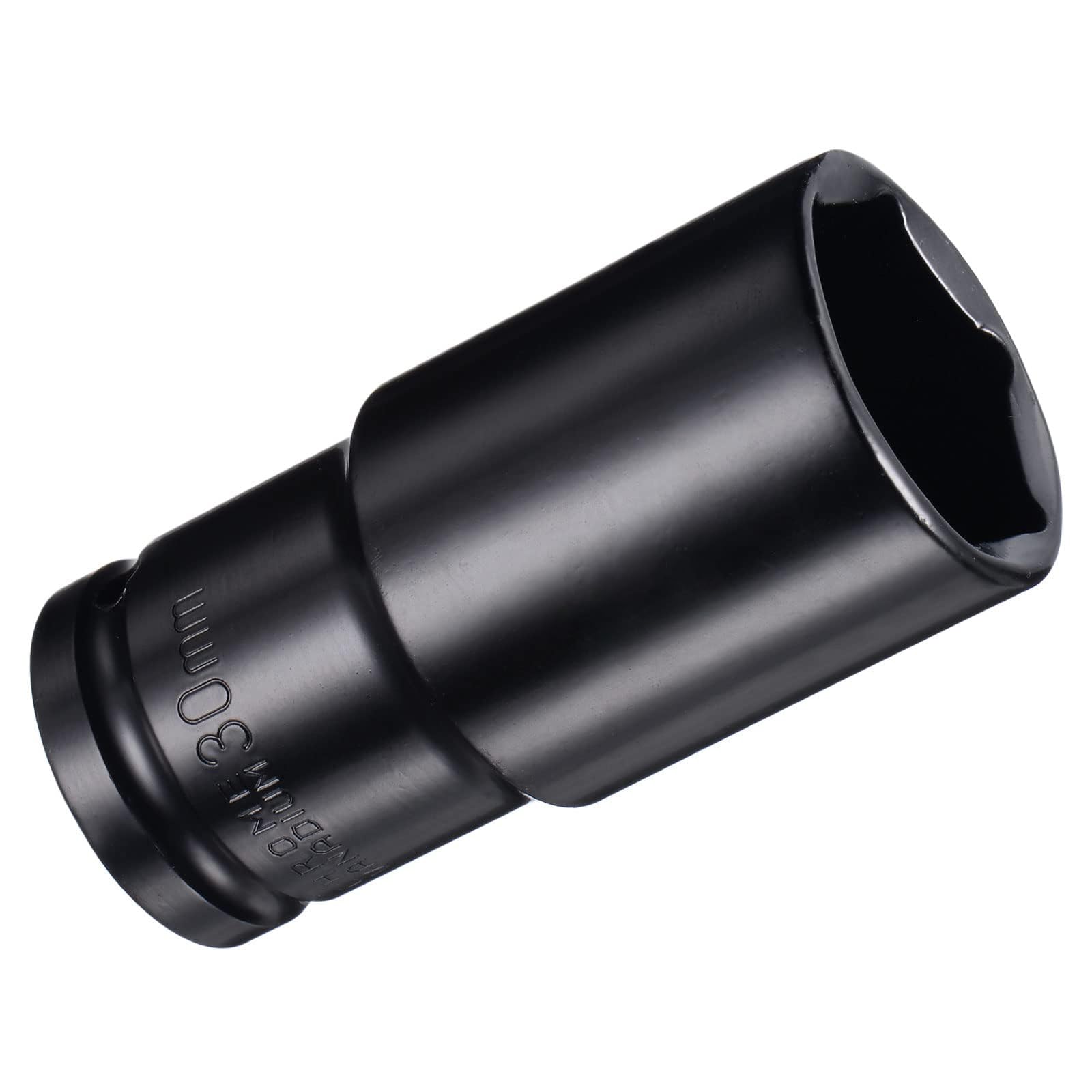 Unifizz 1/2 Inch Drive - 30mm Deep Impact Socket with 6 Point Design, Heat-Treated Cr-V Steel 78mm Length, Metric Sizes