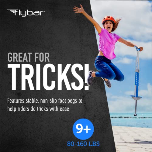 Image of Flybar Master Pogo Stick for Kids Ages 9+, 80-160 lbs - Easy Grip Handles - Active Exercise Toy for Tweens & Teens - Outdoor Toy with Non-Slip Foot Pegs for Boys and Girls - No Assembly Needed