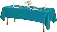 Vista 443 de Rectangle Tablecloth 90x132 inch Washable Polyester Fabric Table Cloth for Wedding Party Dining Banquet Decoration（90x132, Turquoise）