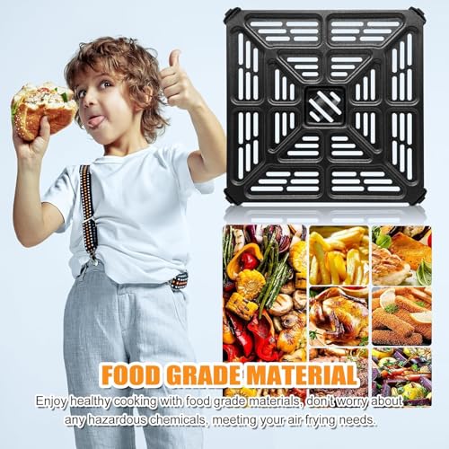 Image of Air Fryer Oven Tray Replacement for Cuisinart AIR-200 6QT Air Fryer oven, Stainless Steel Pan Air Fryer Tray Replacement Air Fryer oven Accessories