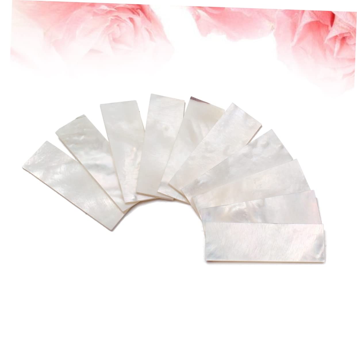 SUPVOX 10 PCS White Shell Guitar Fretboard Inlay Markers Durable Dot Inlays for Guitar Fingerboard Decoration for Upgrades