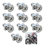 10 vis et 10 écrous cosse batterie moto à Tête hexagonale et Empreinte Cruciforme pour Sco...