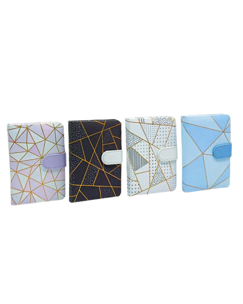 Z W Zarwani Printed Book Magnetic, Sky Blur Marble Pattern Golden Lines Hard Bound Undated Journal Diary (A5 Size 19 X 13 X 2Cm, 160 Ruled pages, pack of 1 pcs)