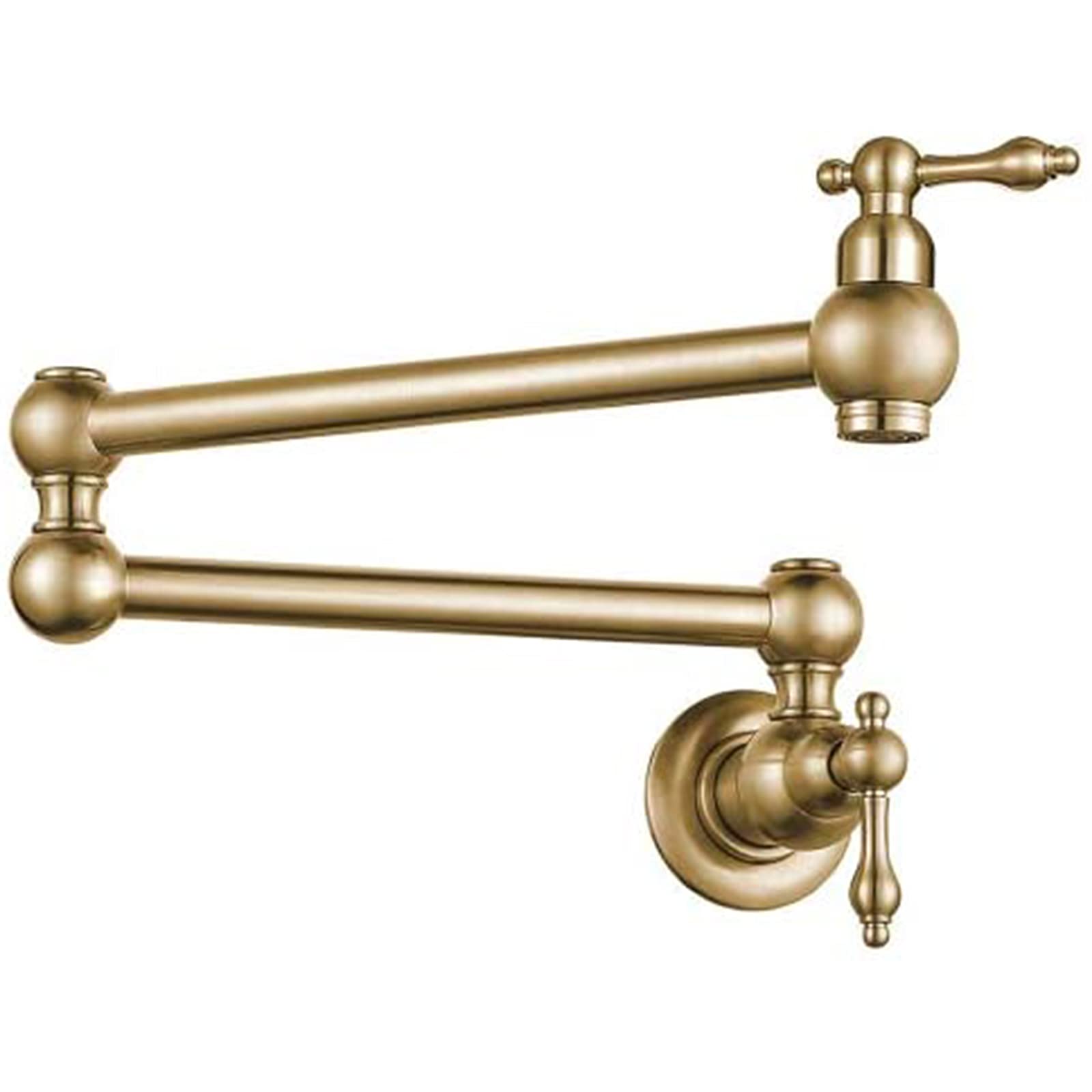 Robinet de cuisine en laiton massif or brossé au design contemporain