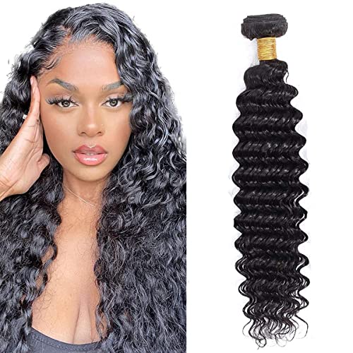 Deep Wave Brazilian Remy Hair 1 Bundles Hair Extensions For Women Hair Weaves Double Weft Human Hair Bundles 28 Inch
