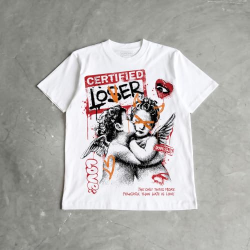 Image of DopeSkill Graphic Tee Streetwear Hip Hop Hypebeast Street Style Crew Neck Unisex T-Shirt Sneaker Colour Matching Shirts Angel