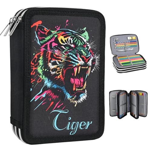 Veroa Federmäppchen 3-Fach - Quadratisch, Mehrschichtig,Große Kapazität...