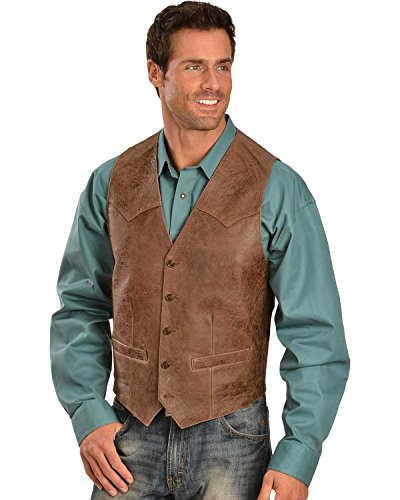 Scully Men's Western Lamb Vest Brown 48 R US4