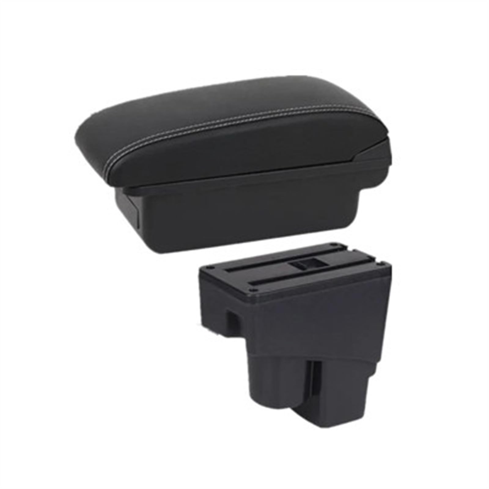 NOHEEU Car Armrest Special Storage Box Modification Parts For Fit For Jazz 1 2002 2003 2004 2005 2006 2007(A1 white line No USB)