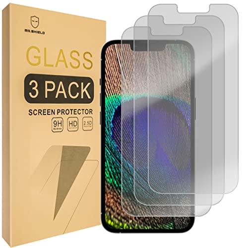 Mr.Shield [3-PACK] Privacy Screen Protector Compatible with iPhone 14 / iPhone 13 / iPhone 13 Pro [6.1 Inch] [Tempered Glass] [Anti Spy] Screen Protector with Lifetime Replacement