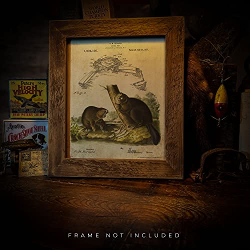 Beaver Trap - Vintage Rustic Trapping Hunting Wall Decor 8X10 Unframed Art Poster Print - Fur Trapping Decorations For Bar, Man Cave, Cabin, Lodge - Hunting Gifts For Men, Boys, And Hunters #TOP2
