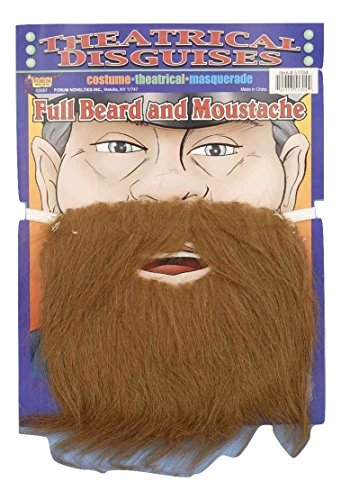 Barbe pirate marron pour costume de déguisement adulte