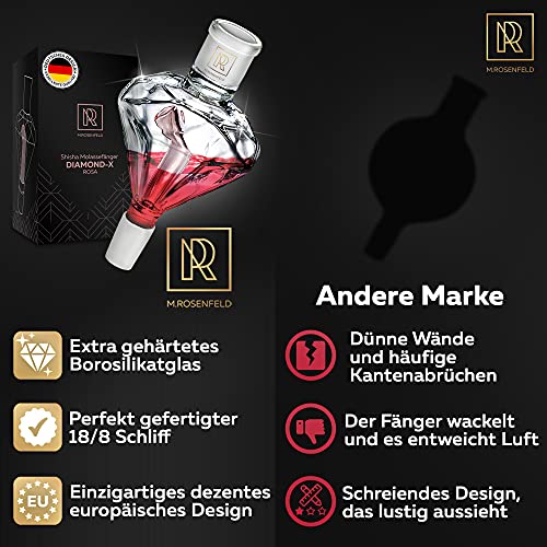 Molassefänger 18 8 Schliff – Shisha Molassefänger 18/8 Schliff Rose Gold Diamant – Pink Vorkühler extra gehärtetes… – Bild 6