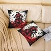 jejeloiu Kids Samurai Cushion Case of 1 Anime Throw Pillow Covers Boys Girls Japanese Ukiyoe Decor Pillowcase Teens Bedroom Decor 18 x 18-Inch - Image 3