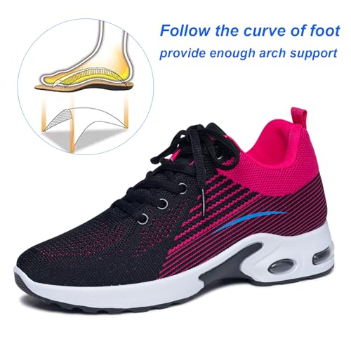 Image of Padgene Womens Sneakers Air Cushion Running Shoes Lightweight Tennis Walking Shoes Mesh Breathable Gym Work Fashion Sneakers Athletic Comfortable Casual