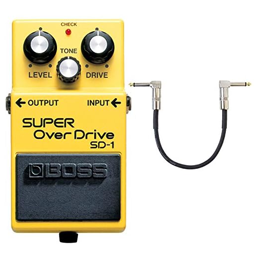 Boss SD-1 Super Overdrive Pedal + cable de conexión keepdrum 30 cm