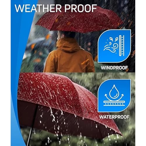 Image of SHOPPOFOBIX Umbrella, Umbrellas for Women, Umberallas for Rain Big Size Men, Umbrellas for Wind and Rain, Windproof Umberallas Large for Man, Women, Kids, Girls, Boys -8 FIBERGLASS RIBS