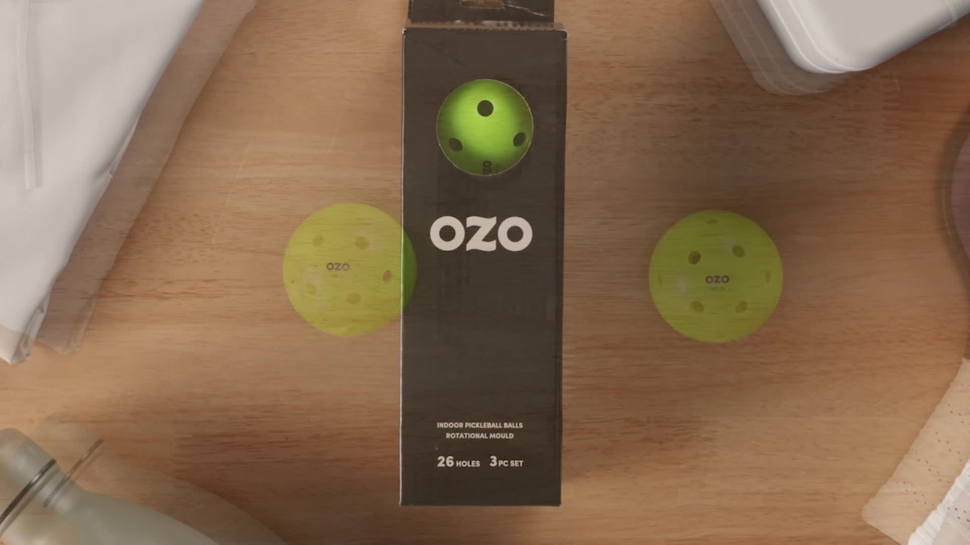 OZO Ensembles De Balles De Pickleball D'Intérieur - 26 Trous Pour Vol Contrôlé Et Rebond Exceptionnel